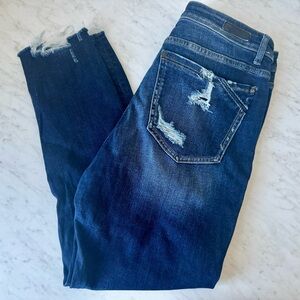 Buckle Dark Blue Distressed Skinny Jeans